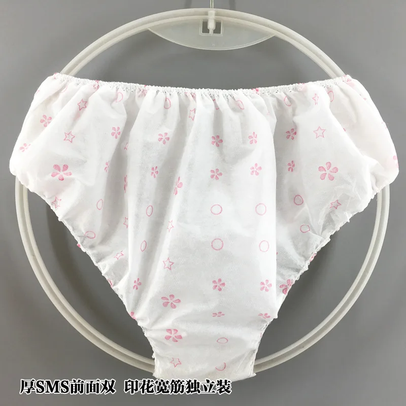 100pcs Wholesale non-woven women's underwear disposable travel disposable individual packaging diapers sauna club underwear