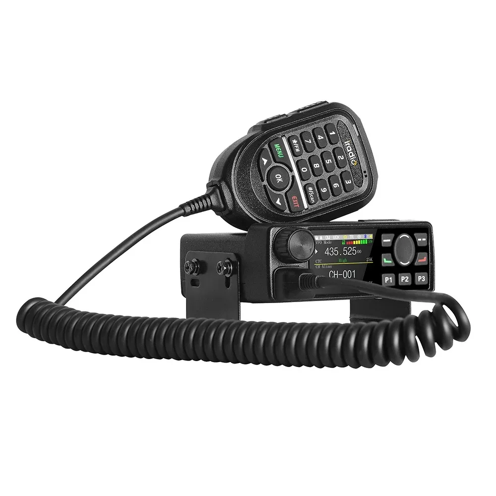 Iradio 25W Dual Band Mobile Car Radio VHF UHF 136-174/400-480MHz Dual Display Walkie Talkie AM FM NOAA Weather Alert 999 Channel