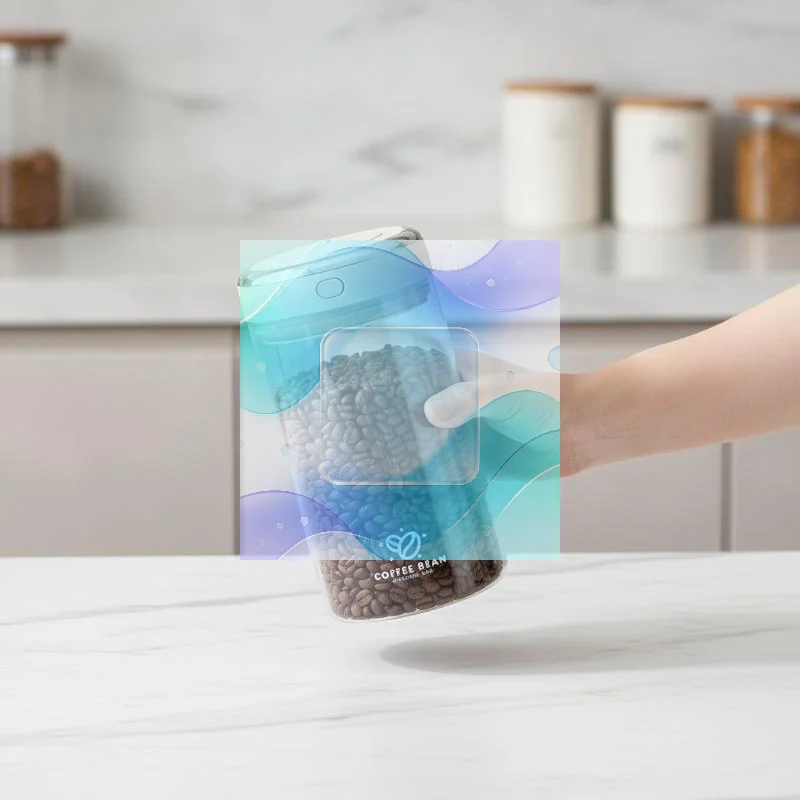 Vacuum Coffee Bean Storage Jar with Date Tracker & Waking Bean Valve Leakproof Airtight Canister Ideal Gift for Barista Coffee