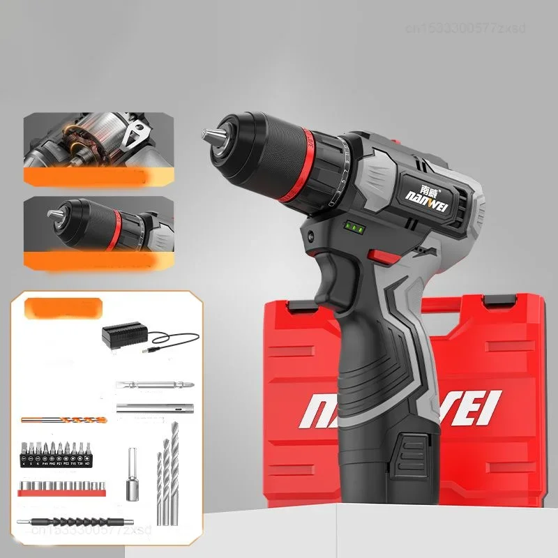 Xiaomi Nanwei Professional Cordless Electric Drill 16.8V Multi-Function Driver Hand Electric Screwdriver Drill Power Tool Sets