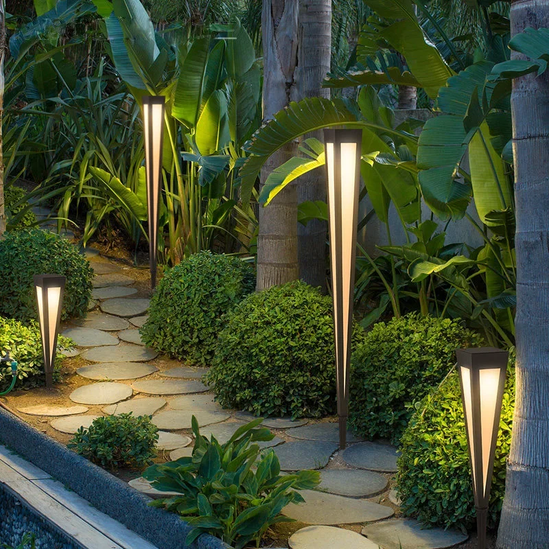 YYHC-Solar Outdoor light waterproof modern simple lawn lamp courtyard landscape Garden lamp plug-in lighting