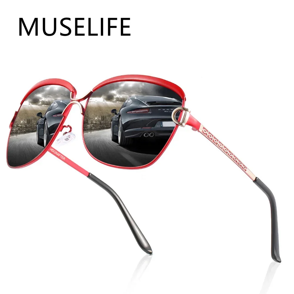 MUSELIFE Men Vintage Aluminum Polarized Sunglasses Classic Brand Sun glasses Coating Lens Driving Eyewear For Men/Women