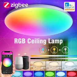 Ewelink Zigbee Smart Ceiling Light RGB 2700K to 6500K Ceiling Lamp AC 85-265V Living Room Indoor Decor Works with Alexa Google