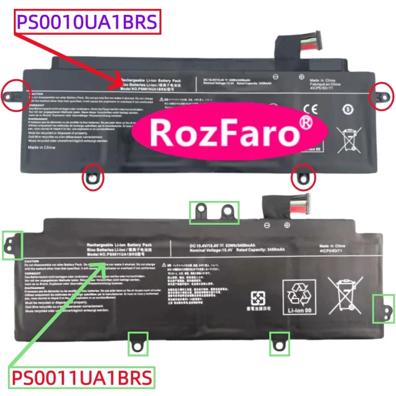 For Dinbuk Portege X40-J PPH11A PPH11C PPH13A PPH13C PS0010UA1BRS PS0011UA1BRS Laptop Battery For Dynabook Portege X30W-J X30L-J