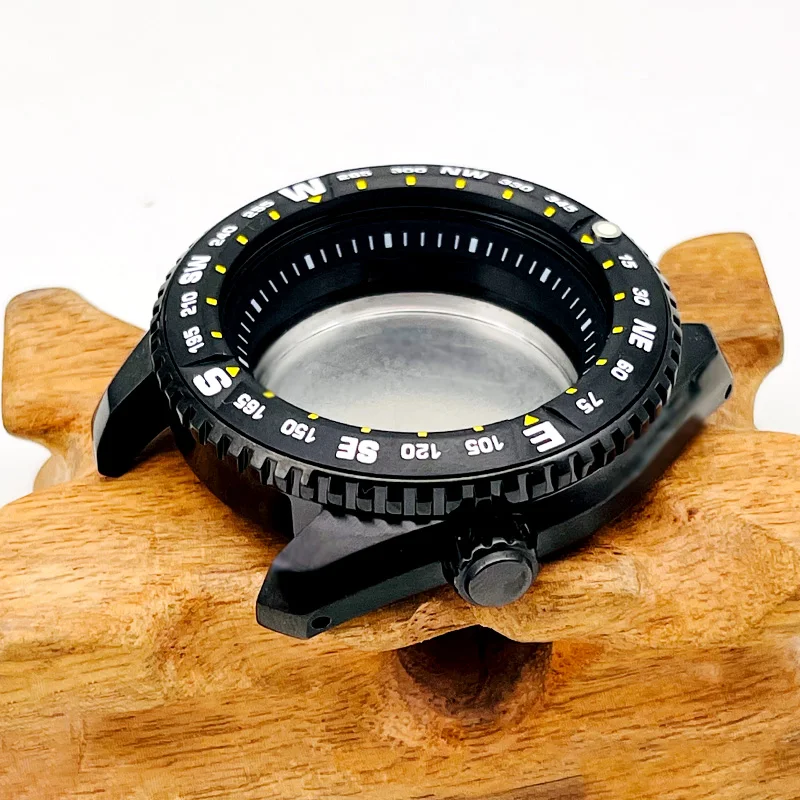 Серебристо-черный чехол для часов NH35 чехол Seiko LX SNR025 SNR027, подходит для часов 4R35 4R36 NH35 NH36, с сапфировым стеклом, для дайвинга