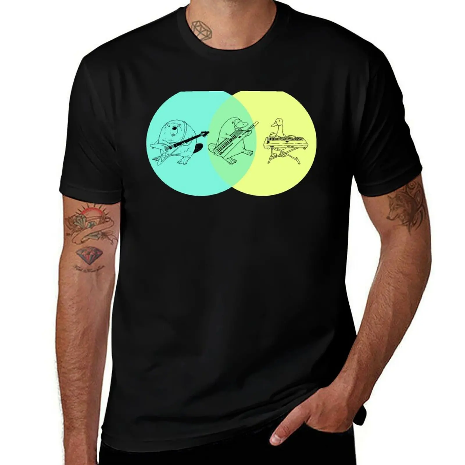 

Platypus printed Venn shirts shirt t shirts T-Shirt t cotton man T-Shirt t man 2 oversize Keytar for Diagram anime