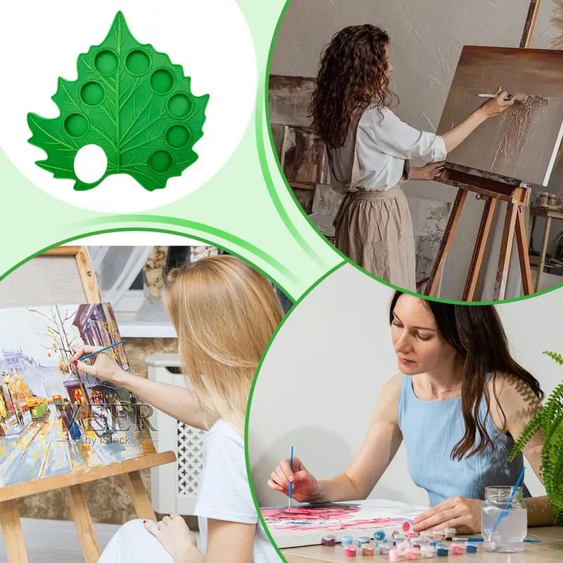 Палитра акварельных красок Съемная палитра акварельных красок для гуаши Маленький съемный лоток для смешивания Креативная роспись в форме растений