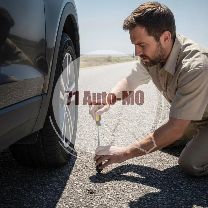 Durable Rubber Emergency Tire Repair Screw Kit 30Pcs with Screwdriver for Car Motorcycle Off-road Driving Use