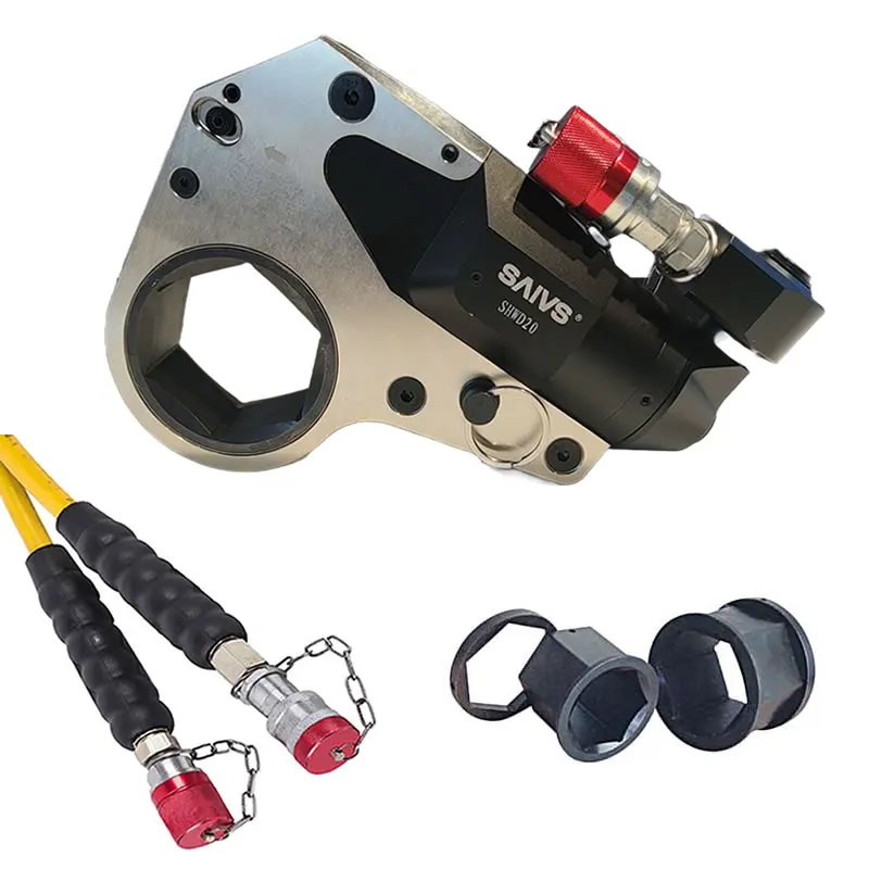 

SHWD20 Low Profile Hollow Actuator 10000Psi 5054Nm Hydraulic Torque Wrench with Cassette AF 34-75mm Hydraulic Tools