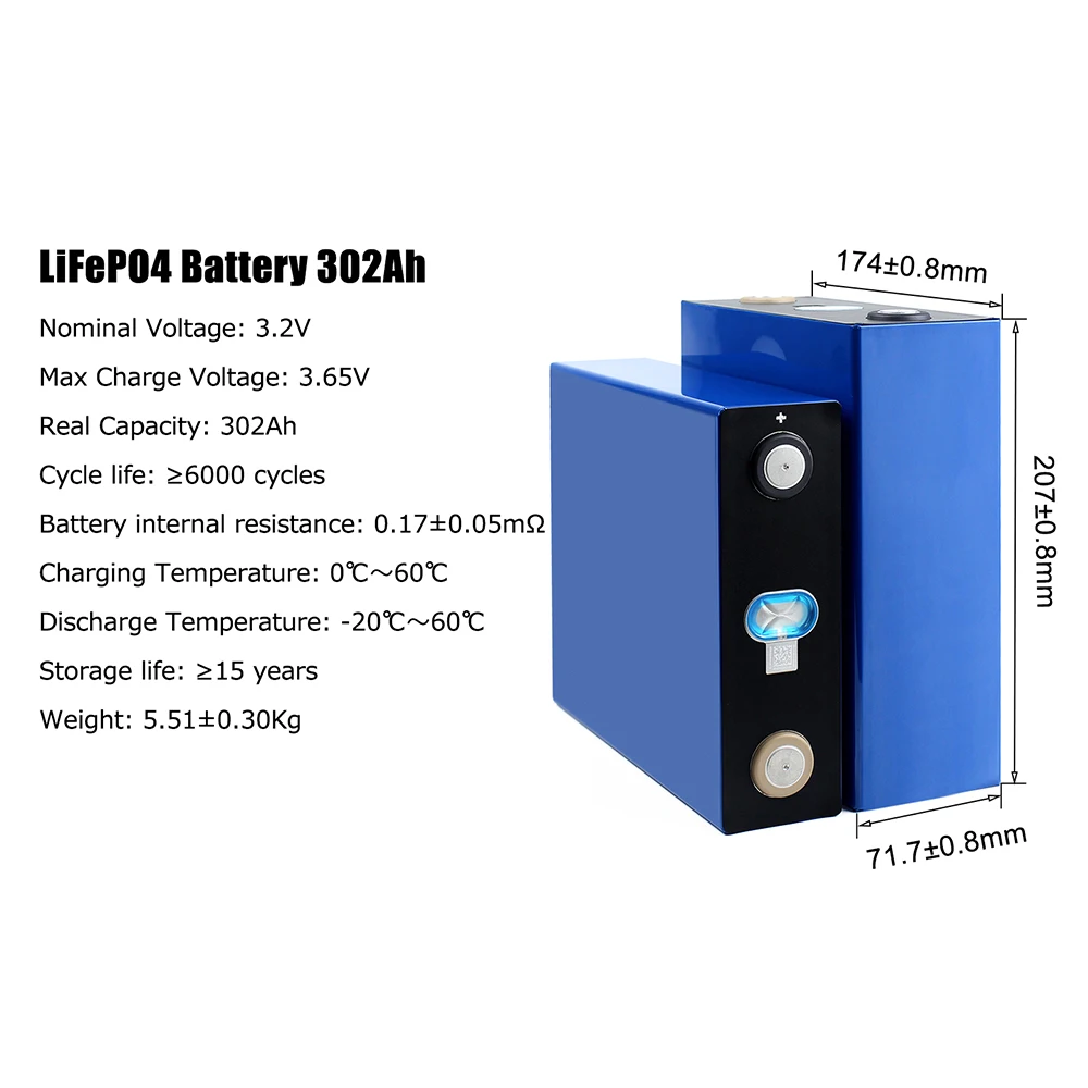 CATL Lifepo4 3.2V 310Ah Rehchargeable Prismatic Brand New Original Batteries 4-16 PCS For Home Energy System RV Boat