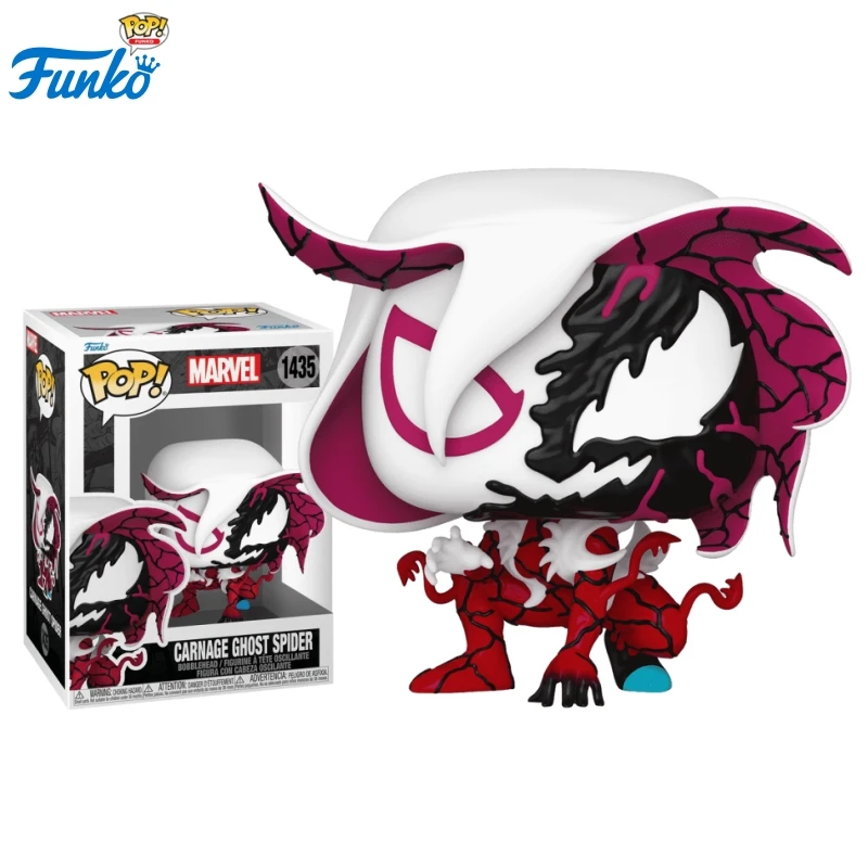 Marvel Funko Pop Comics & Super Heroes Carnage Iron Man Carnage Ghost Spider Toys for Boys Gift Collectible Model Ornaments - Image 3