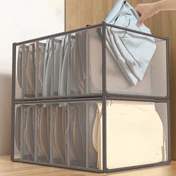 Wardrobe Organizer Clothes Jeans Storage Box Drawer Organizer Underwear Woman Bra Clothing Storage Box Closet Pants Organizers