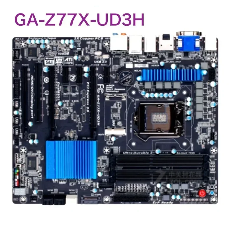 

Материнская плата для Gigabyte GA-Z77X-UD3H 32 ГБ LGA 1155 DDR3 ATX, материнская плата, 100% протестировано, ОК, полностью работает, бесплатная доставка