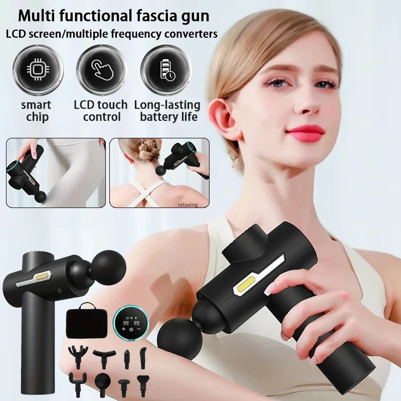 

Новый мини-ручной домашний фасциальный пистолет, профессиональный фитнес-пулемет с зарядкой типа C, интеллектуальный и удобный массажер для снятия мышц