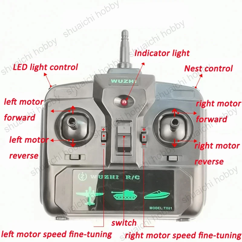 1 セット餌ボート 5A ハイパワー 500 メートル範囲リモートコントロールトランシーバーキット RC タンク/差動速度車改造アクセサリー
