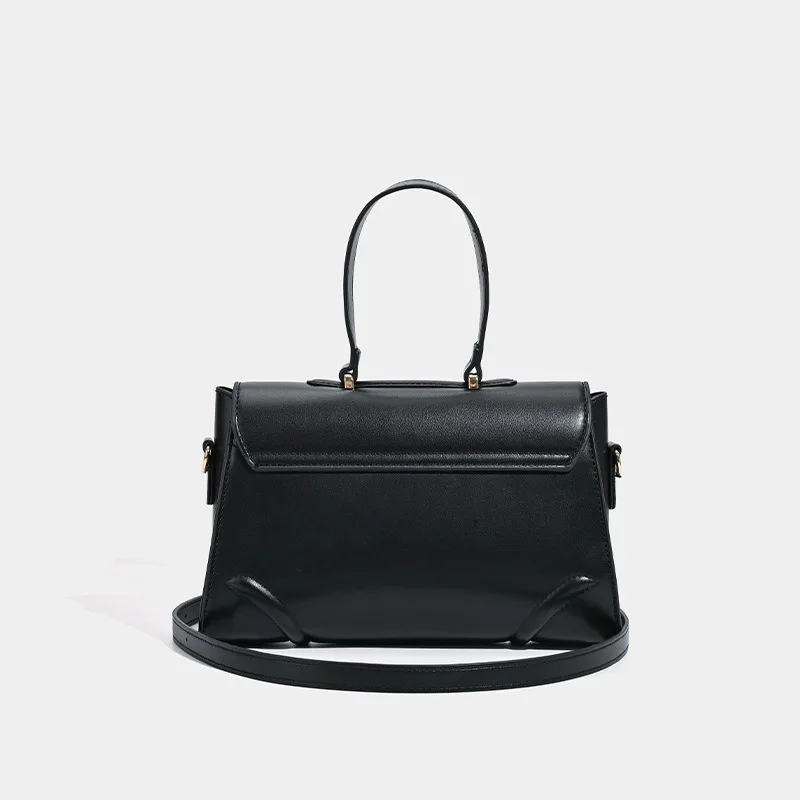 Trendy Black Synthetic Leather Handbag, Ideal for Girls and Women Globally - Top Handle & Single - Shoulder Crossbody