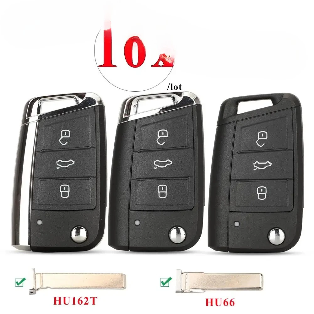

3/4 кнопки дистанционного ключа автомобиля чехол брелок для VW Golf 7 B8 Touran Skoda Octavia A7 Seat Hu66 Hu162t