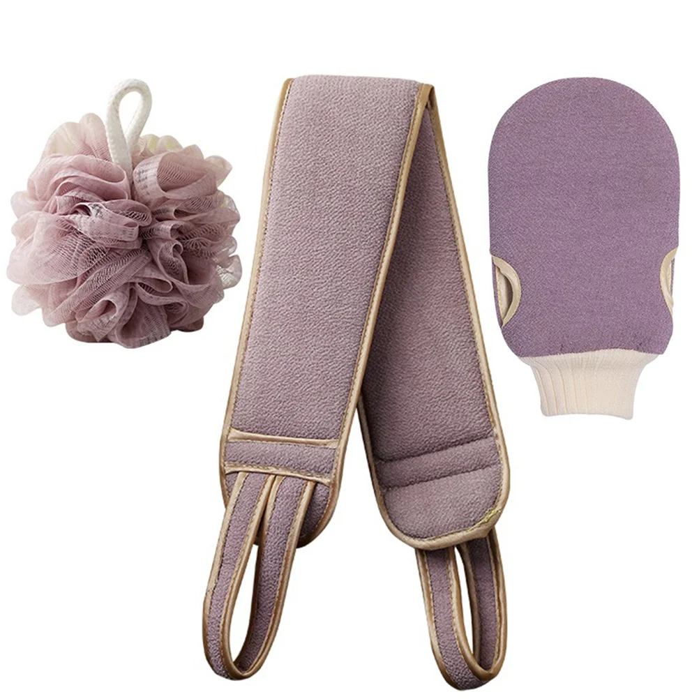 1 مجموعة حمام فرك منشفة عدة حزام طويل الظهر سحب قطاع كرة استحمام سماكة الظهر دش منشفة سهلة التنظيف الجسم الكالس #2