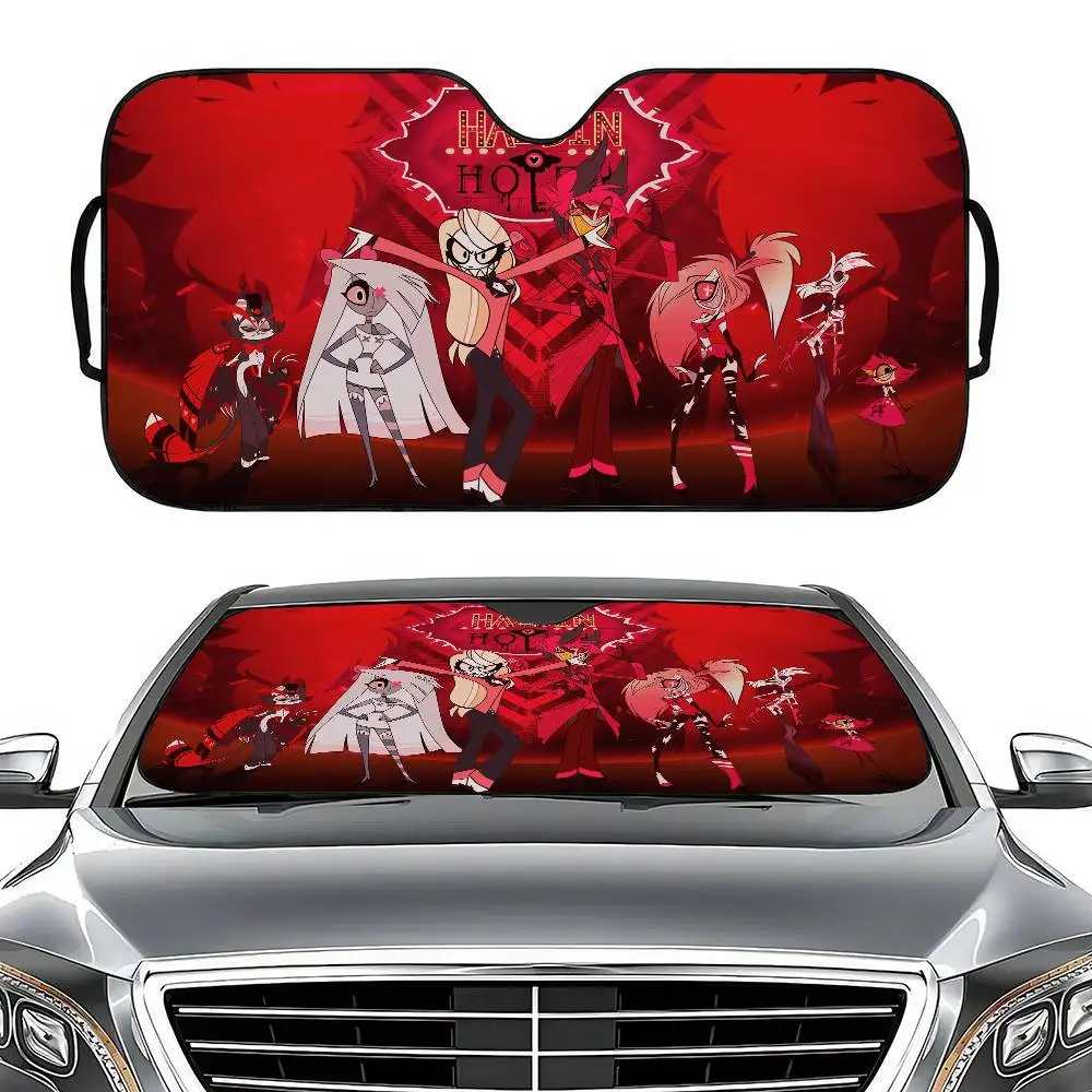 

1pc HazbinS H-Hotels AlastorS Car Solar Protection Heated Windshield Sunshade Car Window Windscreen Cover Sun Shade Auto