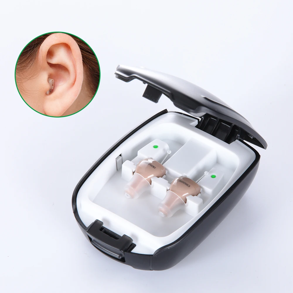 Intelligent New Style Hearing Aids Rechargeable Low-Noise Mini Invisible Digital Sound Amplifier Deaf Hearing Aids