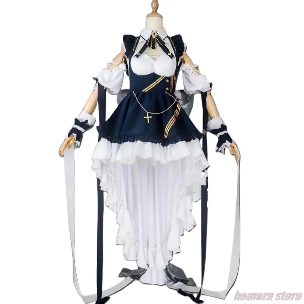 Costume de Cosplay de HMS Cheshire pour Femme Adulte, Perruque de Maid, Tenue Lolita Sexy, Kawaii, Jeu d'Anime, Azur Lane, ixd'Anniversaire, Carnaval, Trempé