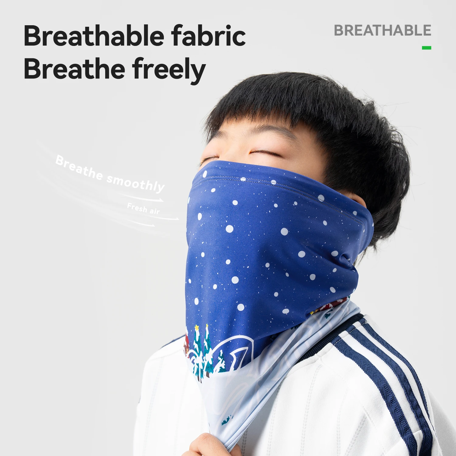 

Детский двусторонний теплый шарф ROCKBROS с флисовой подкладкой, утепленная шапка с защитой ушей, высокая эластичность, дышащий, со встроенным шнурком, спортивная маска