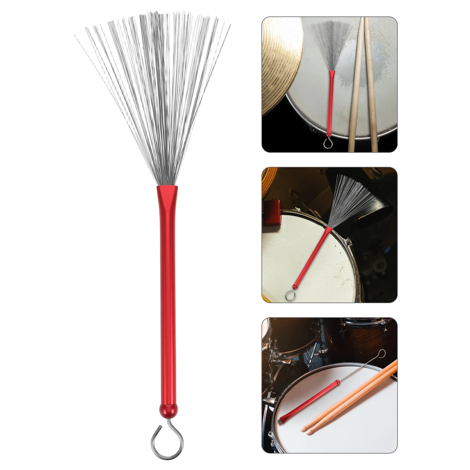 

Percussion Brushes Jazz Musical Stainless Steel Drum Bundle Instrument Metal Wire