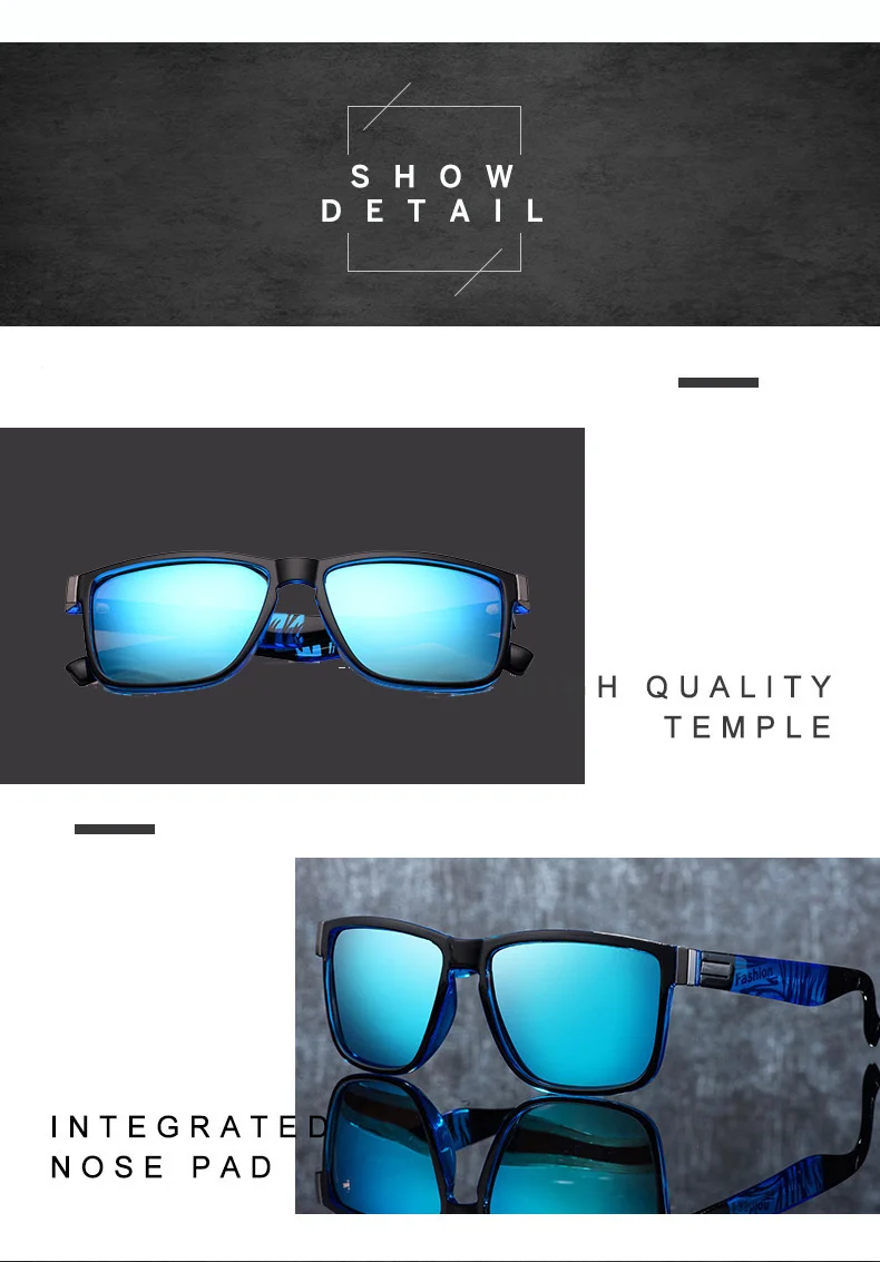 Luxus Männer Frauen Fahren Sonnenbrille Mode Marke Designer Platz Vintage Angeln Sonnenbrille UV400 Brillen – Detail 21