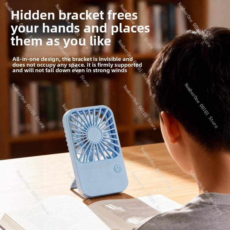 Cross-border special pocket mini fan small dormitory desktop small fan charging USB fan