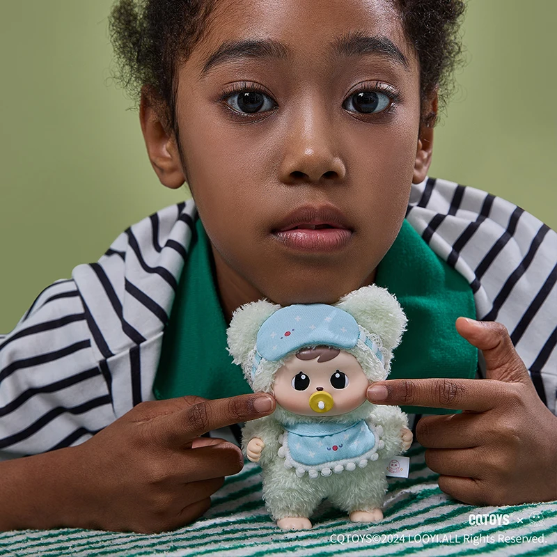 باو-او الطفل سلسلة Goodnight صندوق أعمى لطيف مصاصة أفخم دمية الفينيل حلية لعبة حقيبة قلادة رفيق النوم مفاجأة هدية