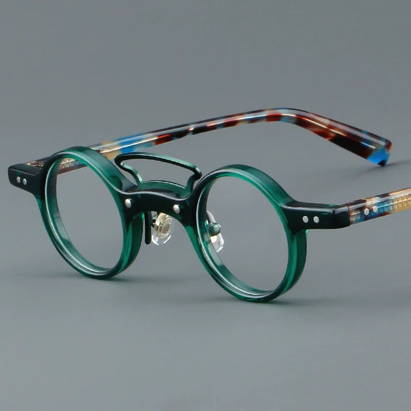 New board glasses, vintage frame, Japanese small round frame 5821 in stock