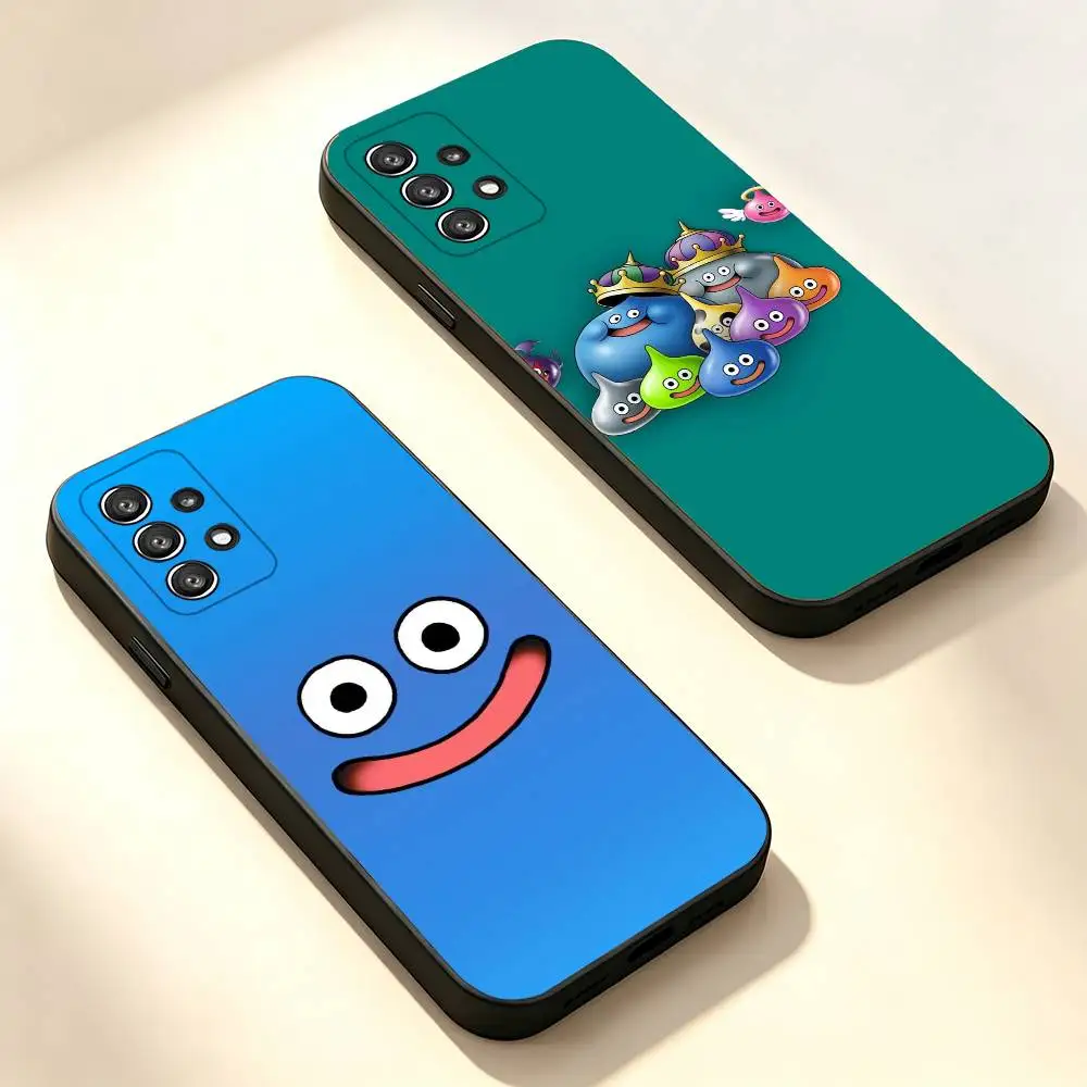 Dragon Q-Quest Rocket Slime Fashion Black Soft Protective Case For Samsung S10,20,21,22,23,24,25,30 Ultra Plus FE Lite