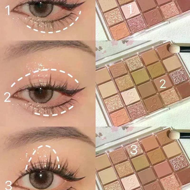 DIKALU Evening Cherry Dance Eyeshadow Tray 20 Color Large Plate Pearl Matte Bright Milk Tea Color Affordable Spring