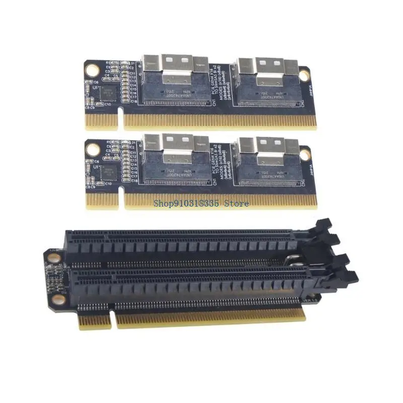 PCIE3.0 4-port NVME Expansion Card for Graphics Card GPU SSD Adapter
