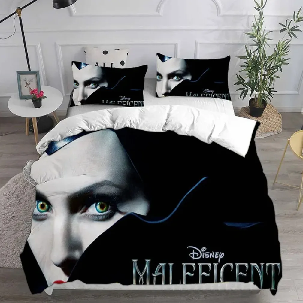 Disney Maleficent Bedding Set Maleficent Duvet Cover Pillowcase 3D Print, 2-3 Pieces Sets Kids Adult Size