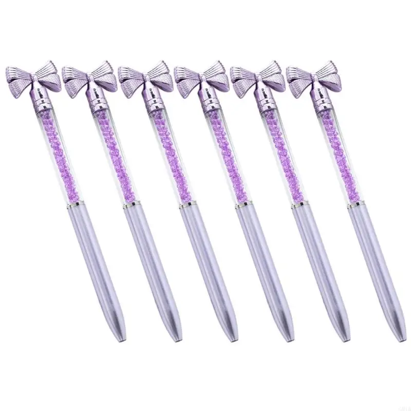 G8TA 6PCS Bowknot Ballpoint Pen Twist zum Öffnen/Schließen, signierende Gästeschild in Stift