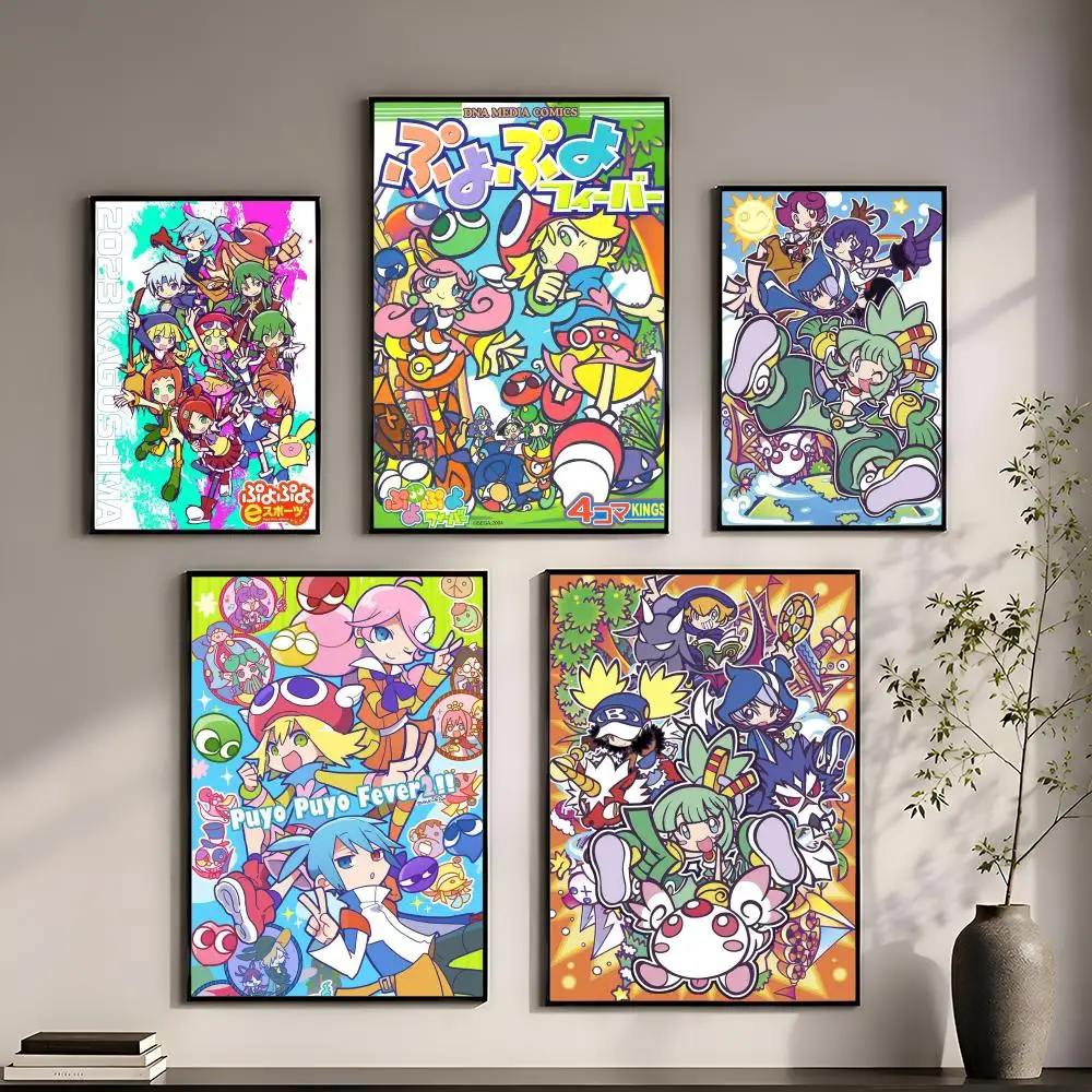 Poster P-Puyo Pop Fever Perfect Sticker Self Adhesive for Office Home Theater Wall Art Decor Fancy Gift