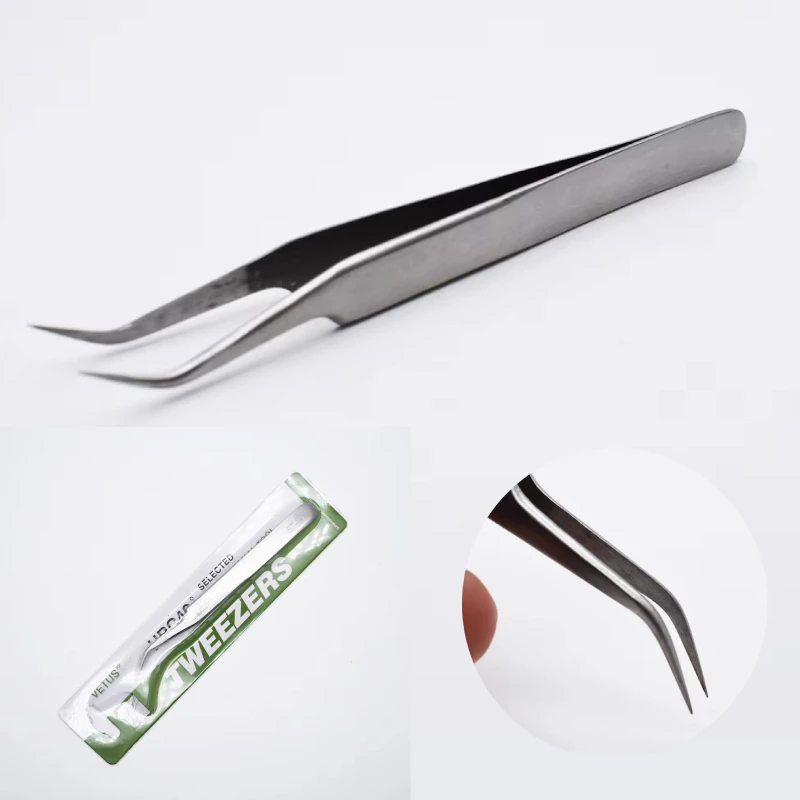 

1Piece Vetus Switzerland Stainless Steel Tweezers HRC-40 Precision Diy Tweezers Hand Tools ST-15