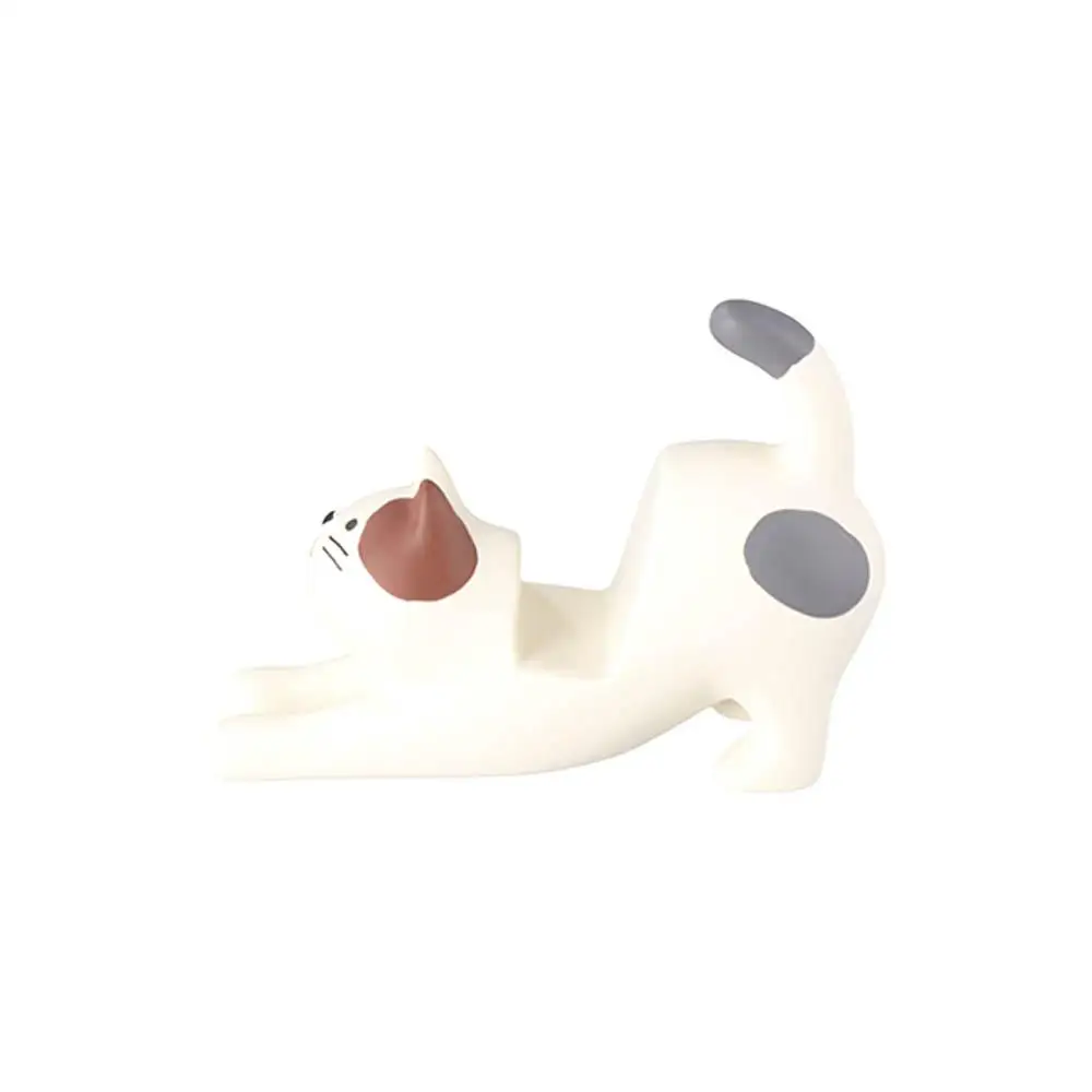 

Phone Accessories Hands-Free 3D Desktop Stand Cartoon Lazy Cat Phone Holder Cat Shape Resin Phone Bracket