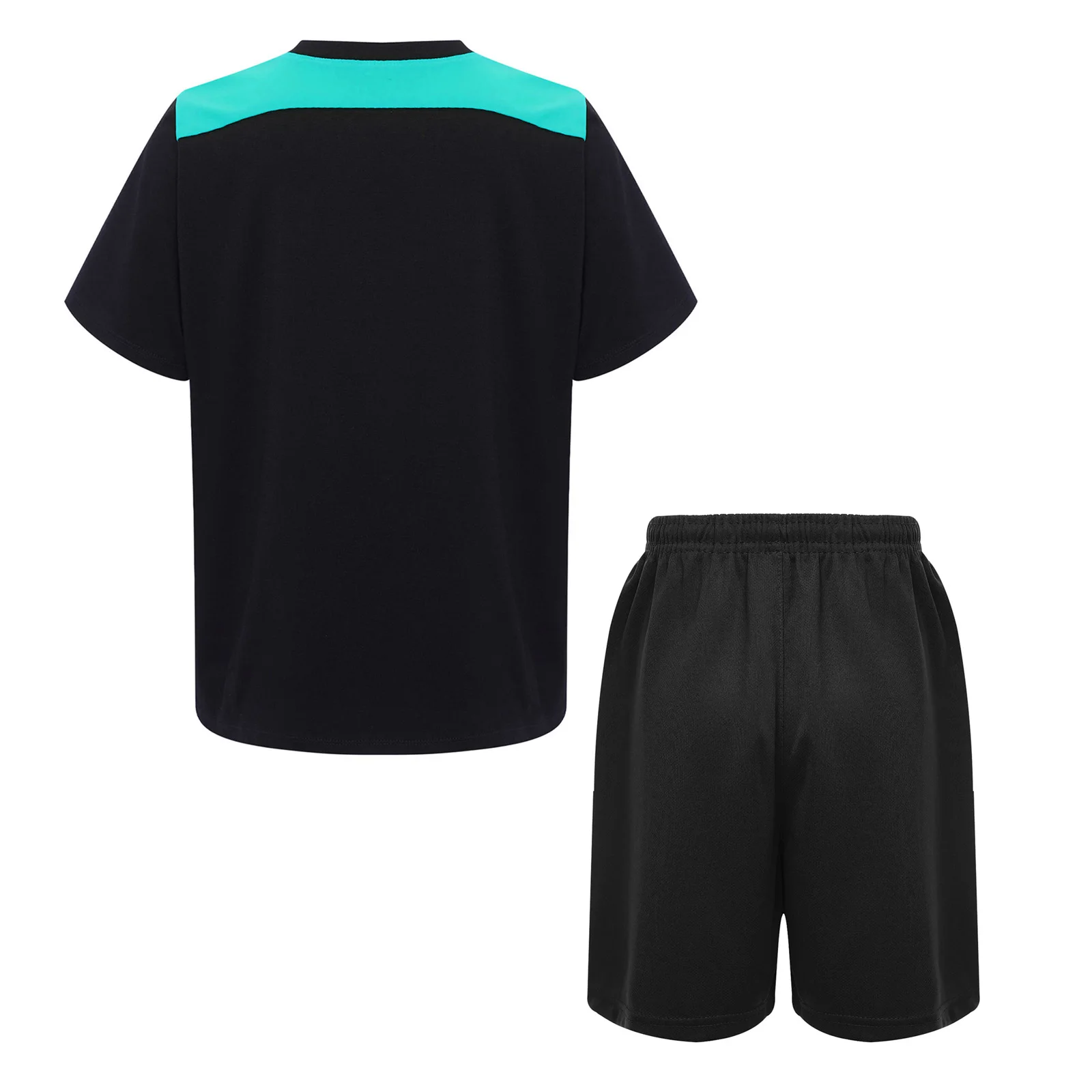 Boys Football Costume Set Kid Summer Sports Outfit Short Sleeve Shorts Sportswear Child Sport Clothes Set for Basketball Fitness