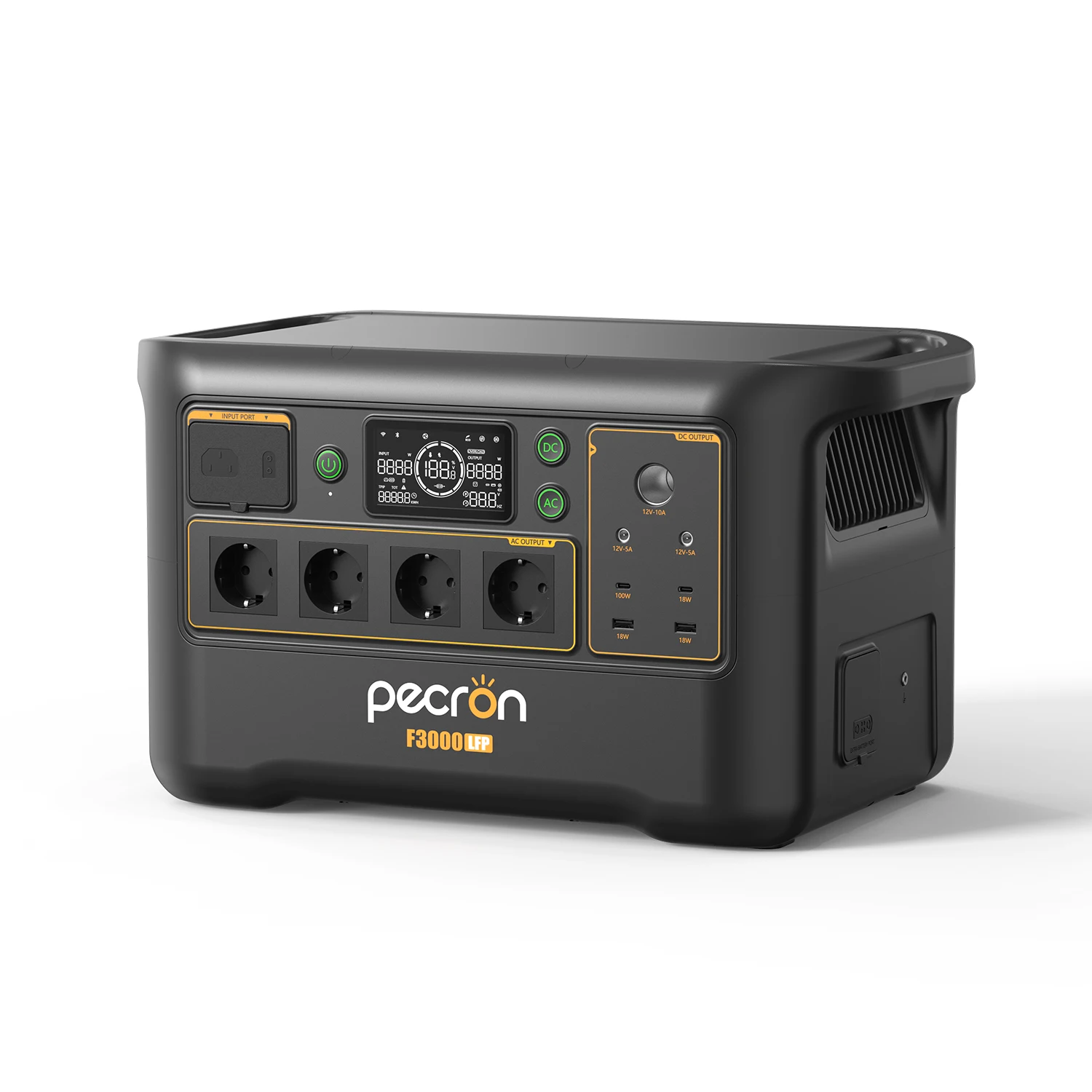 Pecron F3000 LFP 3600W Tragbare Powerstation 3072Wh LiFePO4 Solargenerator mit USV 1800W Schnellladung 1600W Solar-Eingang APP-Steuerung für Notfälle zu Hause, Wohnmobile, netzunabhängige Baustellen