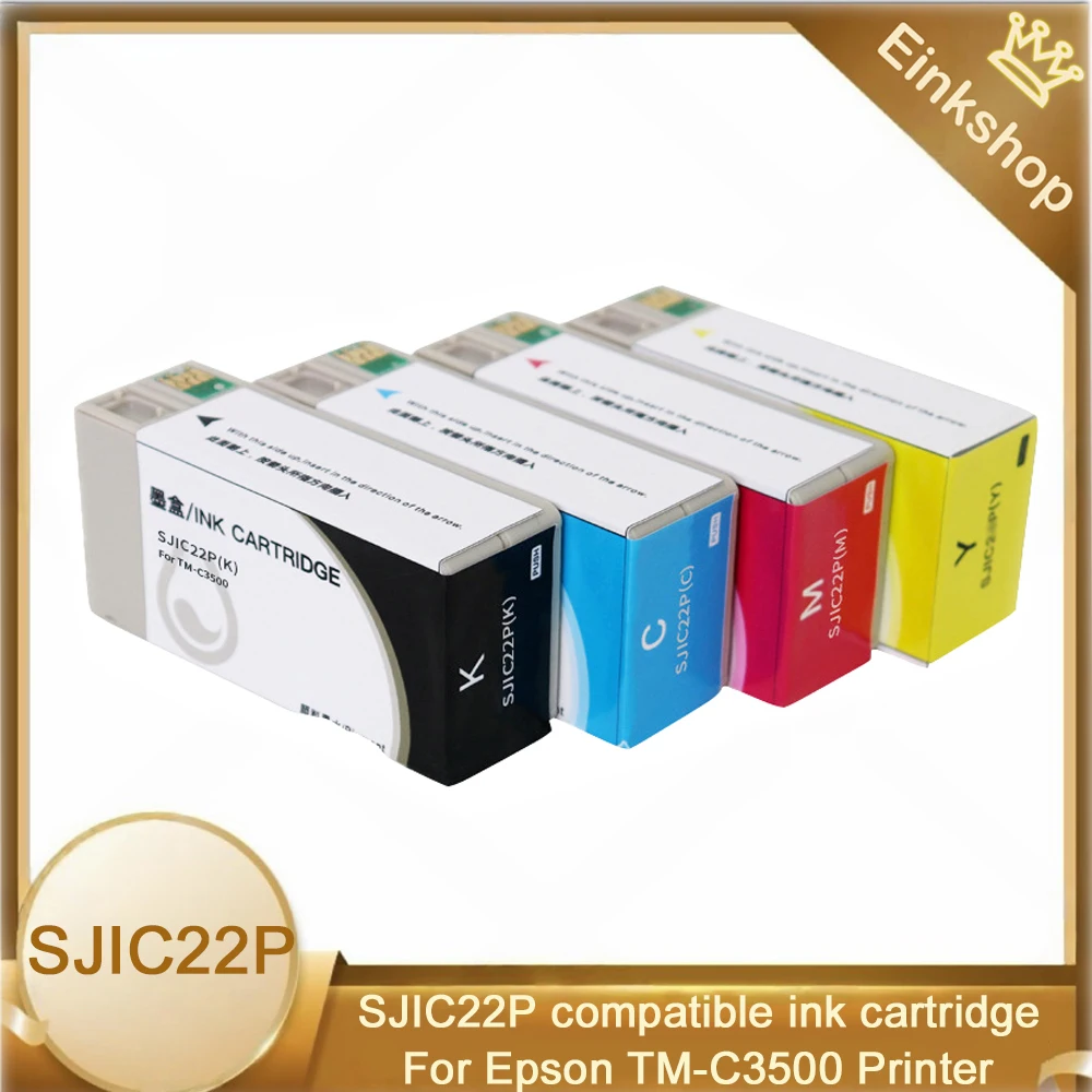 4Color For epson SJIC22P for Epson TM-C3500 for Epson Color Works C3500 Series SJIC22P compatible ink cartridge