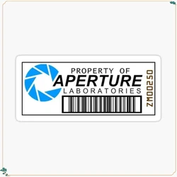 Aperture Science Barcode Stickers for Laptop Kid Living Room Wall Car Print Bumper Anime Funny Art Decor Window Cute15CM PVC KK