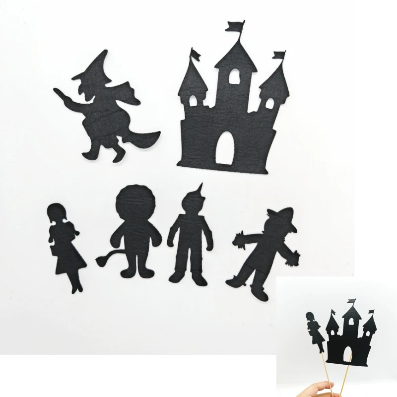 

Early Childhood Shadow Play Stories Fairy Tales The Wizard of Oz Set Bamboo Stick Silhouette Decoration Home Supplies