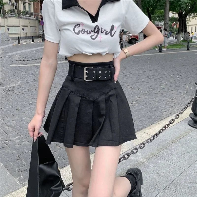 Korean Style Female Skirts Zipper Women's Skirt Summer High Quality Offer Aesthetic Hot Premium Clothing Sales Fashion Casual V