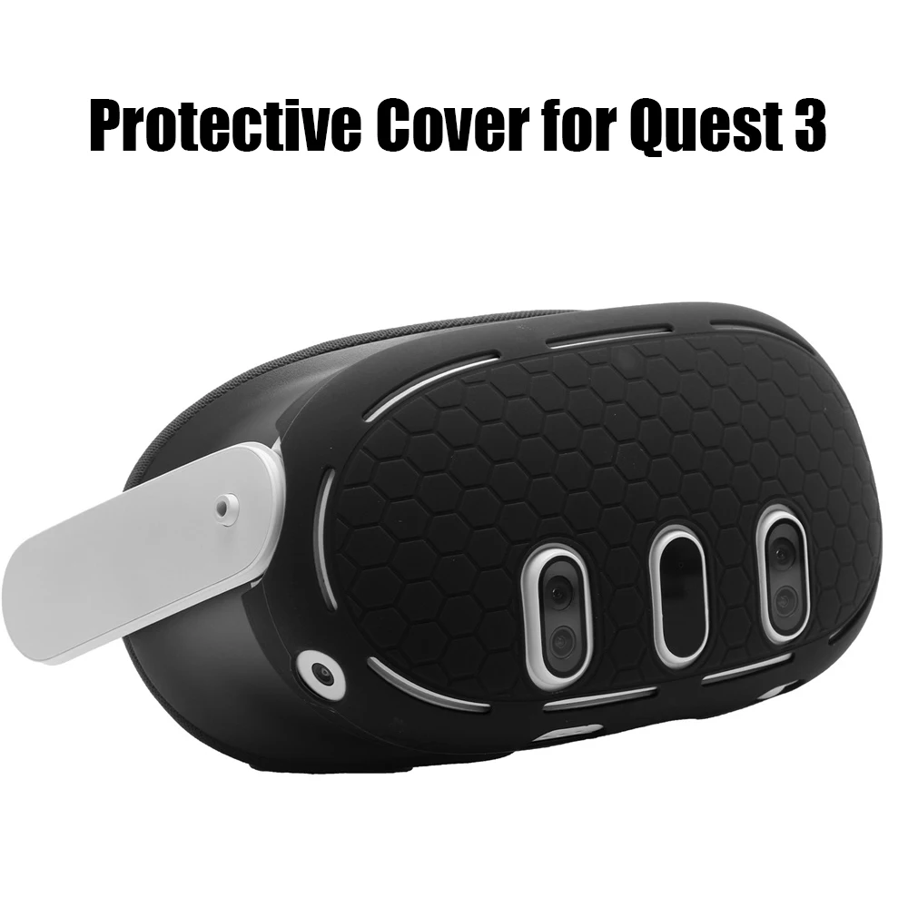 1Pcs Silicone Protective Cover For Meta Quest 3 VR Headset Anti-Scratch Protection Case Glasses Skin For Meta Quest 3 Accessory