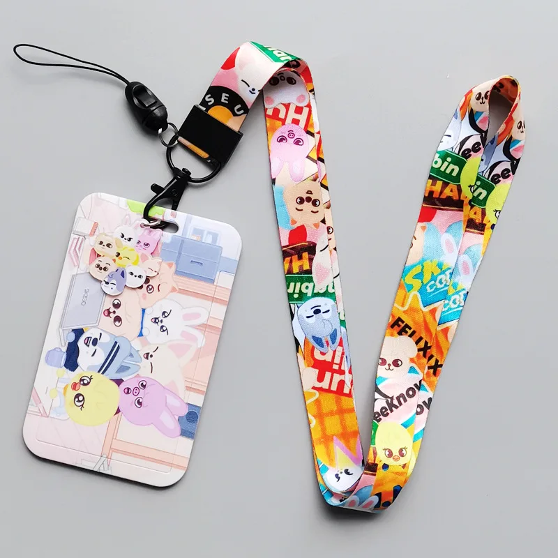 Pop Skzoo الكورية ستار بوي مجموعة الضالة الاطفال الضالة الاطفال حافلة بطاقة كم الحبل الهاتف المحمول طالب وجبة بطاقة الحرم الجامعي مروحة هدية #6