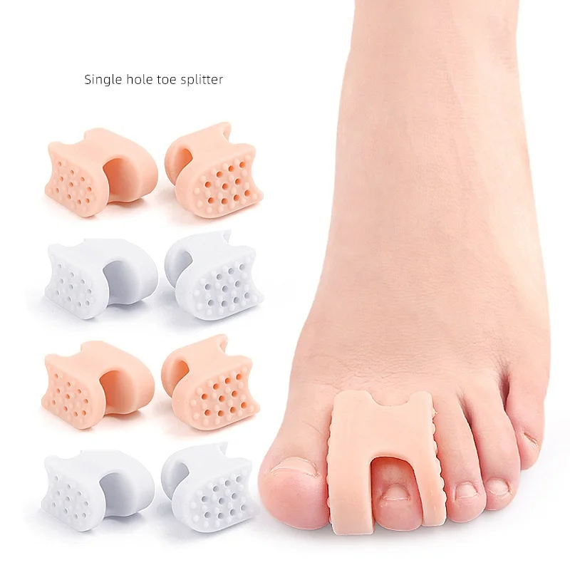 Forefoot Pad SEBS Thickened single-hole Toe Separator Used Day And Night For Bunion Big Toe Overlapping And Soft Toe Clamping