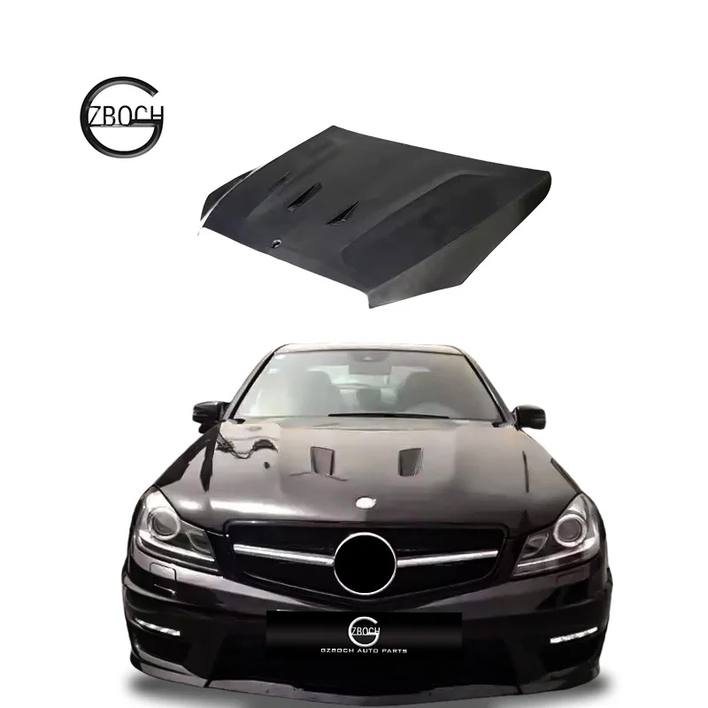 

W204 507 Real Carbon Fiber Hood for Mercedes Benz C Class W204 to 507 Style Front Engine Hood Car Auto Modification Accessories