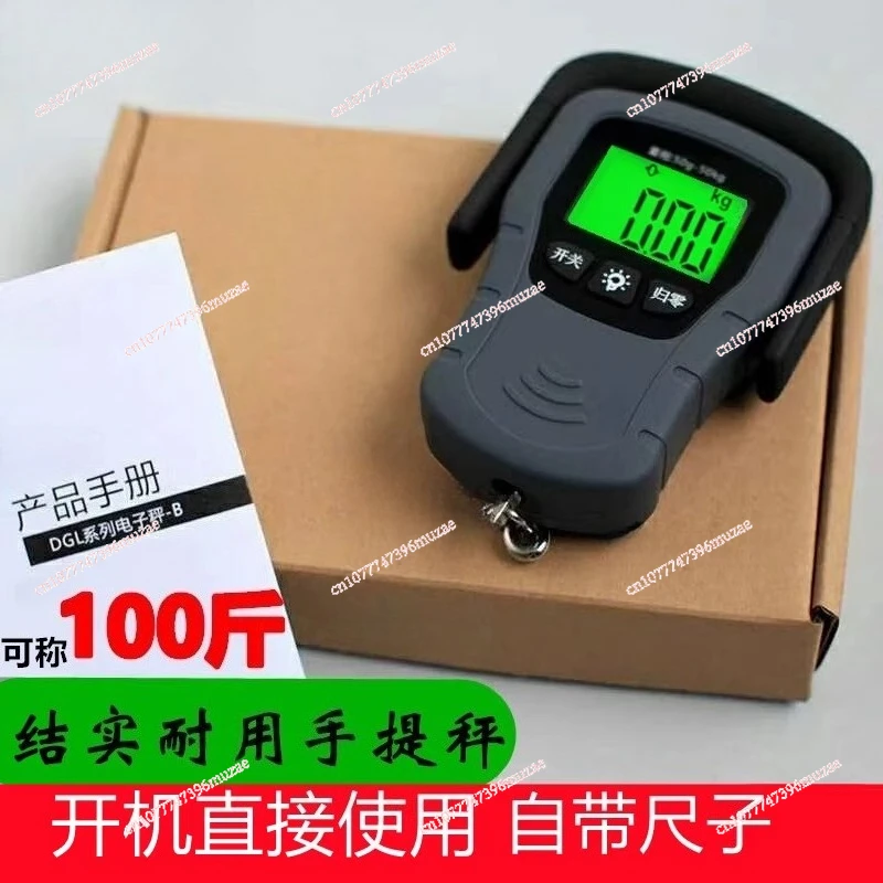 Portable portable electronic scale precision household small high-precision commercial weighing spring weighing fish